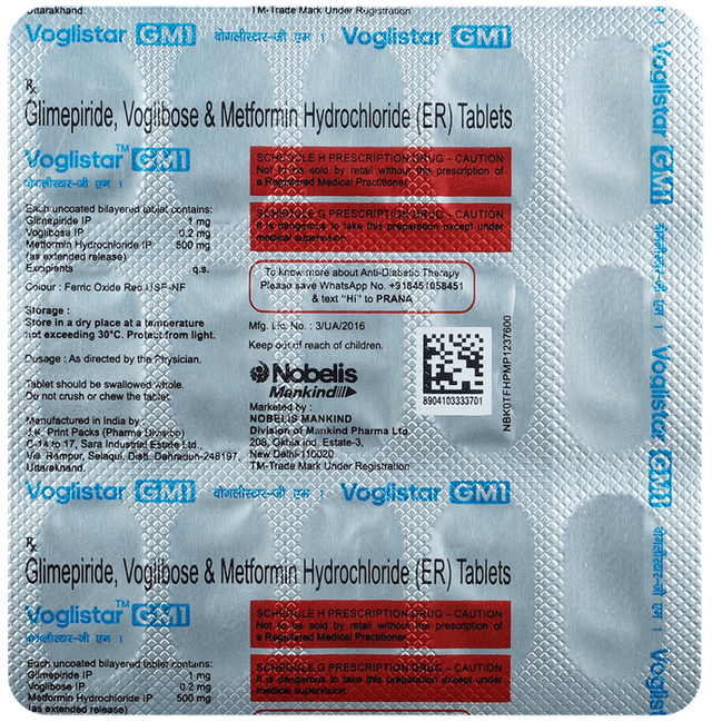 Voglistar Gm1 Tablet Er