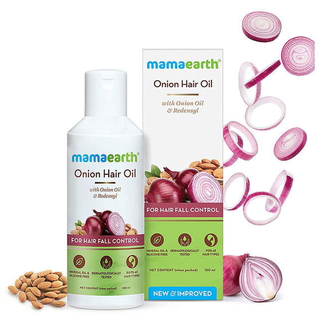 Mamaearth Onion Hair Oil For Hair Fall Control