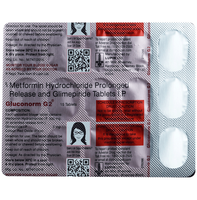Gluconorm G2 Tablets PR