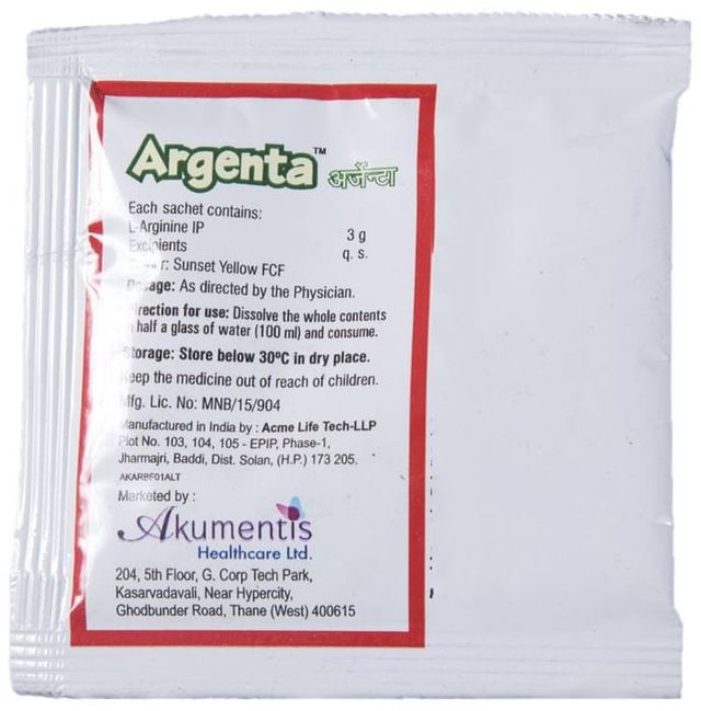 Argenta Lemon Orange Flavour Sugar Free Granules
