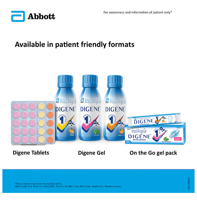 Digene Antacid Antigas Tablet Flavour Orange