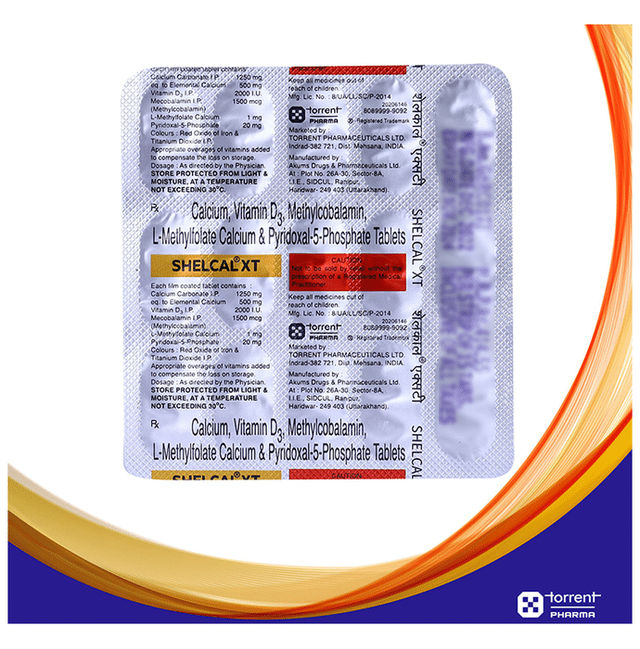 Shelcal Xt Tablet 15 pc X 4 Combo