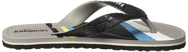 Bahamas Men's BH0102G Flip Flops | Black-Grey | 8 UK