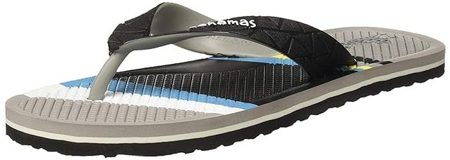 Bahamas Men's BH0102G Flip Flops | Black-Grey | 8 UK
