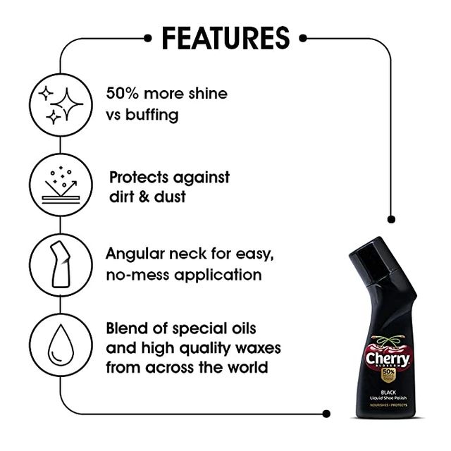 Cherry Blossom Black Shoe Polish Liquid Shoe Shiner