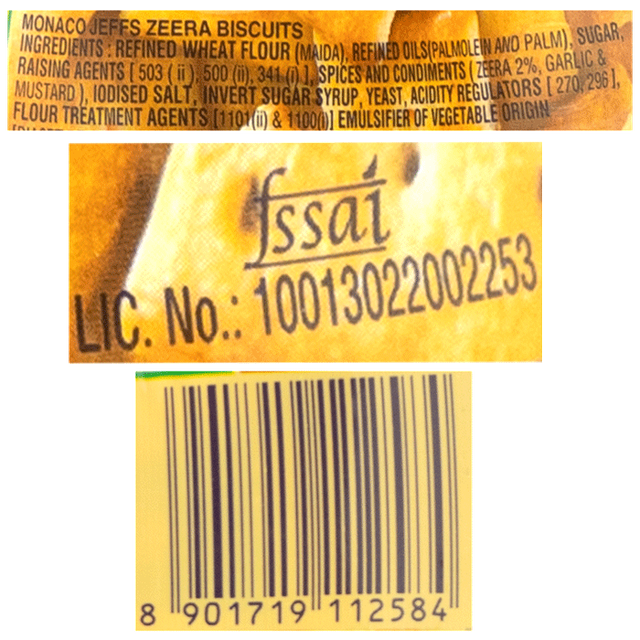 Parle Monaco Jeffs Zeera Biscuit