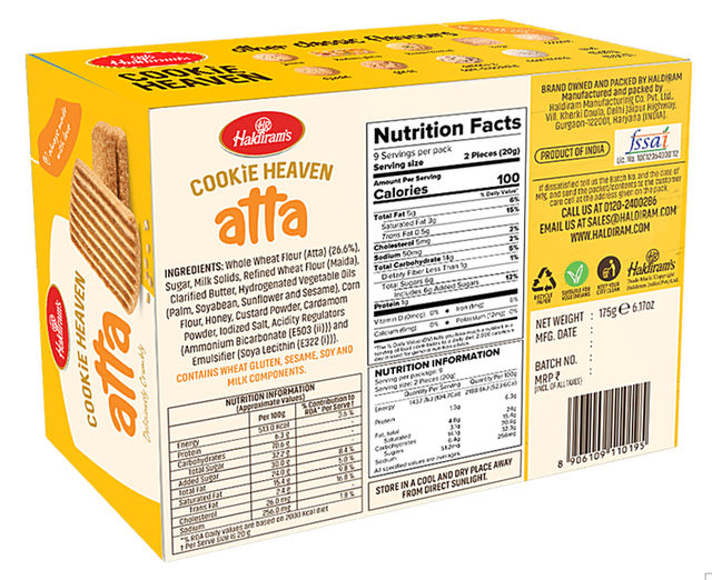 Haldirams Cookie Heaven Atta Cookies 175 g Combo
