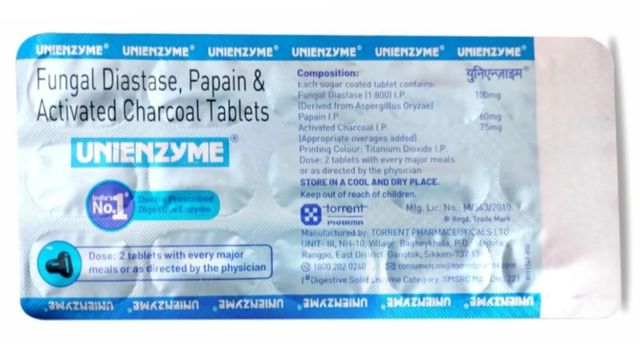 Unienzyme Tablet With Activated Charcoal