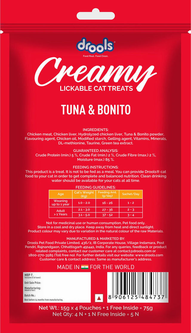 Drools Creamy Likable Cat Treat Tuna & Bonito