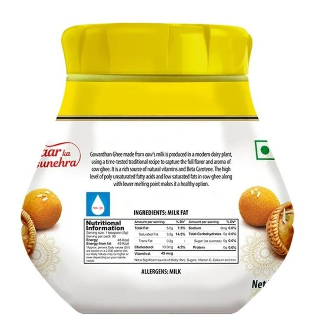 Gowardhan Pure Cow Ghee | Jar 500 ml Combo