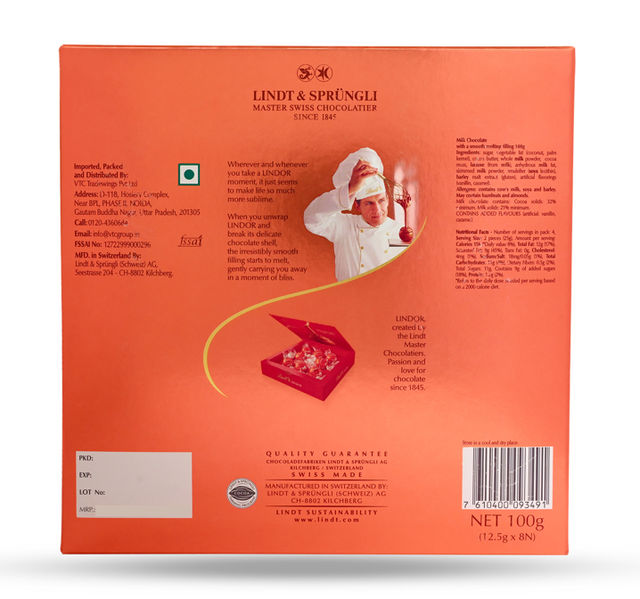 Lakme Forever Liquid Lipstick - Nude Dream | Lightweight(5.6ml) & Lindt Lindor Gift Box Milk(100gms) Combo