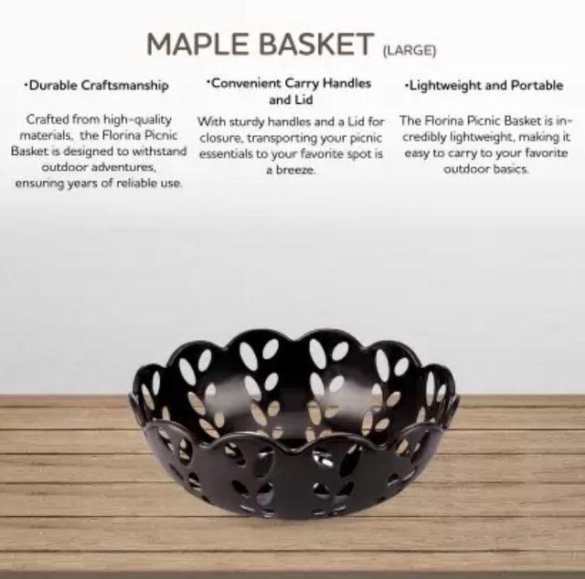 Ratan Maple Basket - 4 Pcs Set (Assorted Colors)