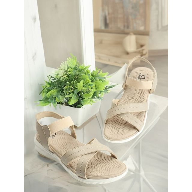Carlton London Beige Comfortable Women's Sandals | UK 8