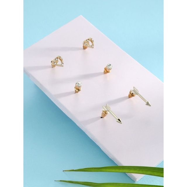JustPeachy Women's Earrings - Gold | LPSS21-57