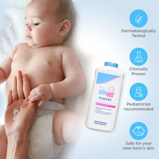 Baby Sebamed Powder | Olive Oil, Allantoin | Keeps newborn’s skin fresh | absorbs sweat
