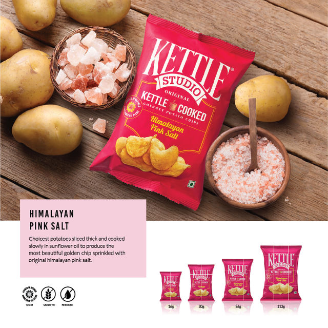 Kettle Studio Potato Chips - Himalayan Pink Salt 113 g Combo