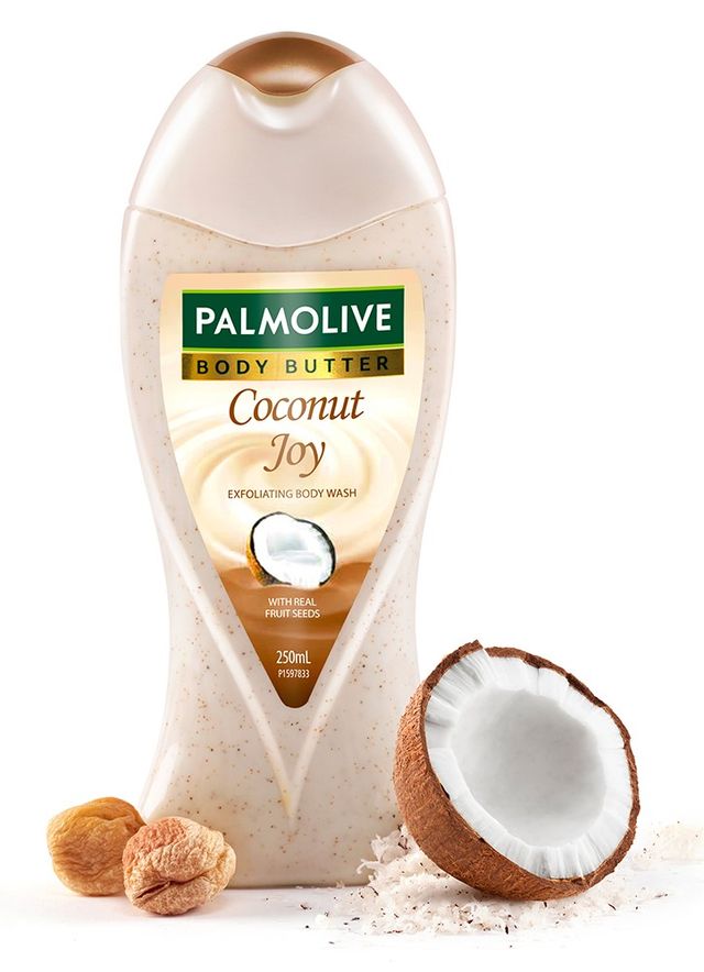 Palmolive Body Wash Coconut Joy Crème Based Exfoliator With Real Apricot Seeds and Jojoba Butter Extracts