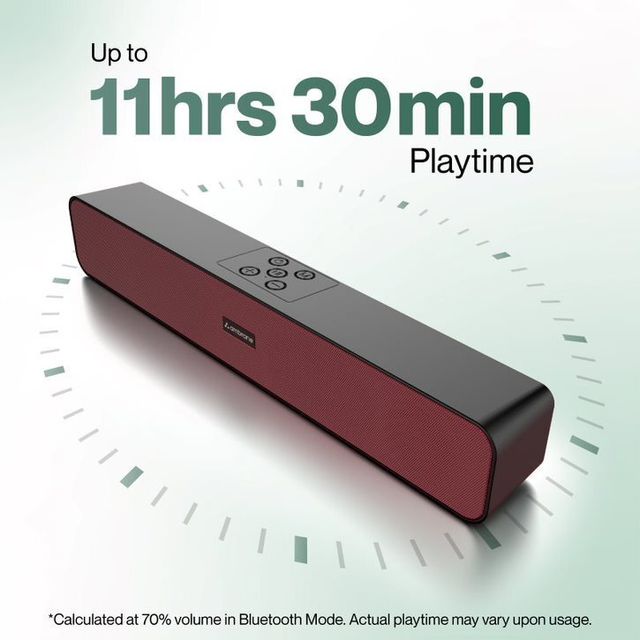 Ambrane 10W Wireless Bluetooth Speaker With 11Hrs Playtime, 51Mm Driver Soundbar Evoke Wave