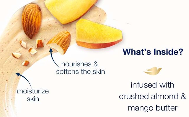 Buy Dove Exfoliating Body Polish Scrub Crushed Almond And Mango Butter For  Dry Skin at ₹524 | Instant Online Delivery | Zepto