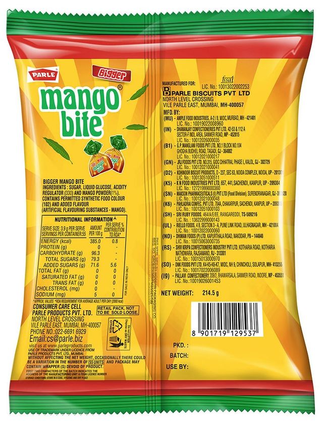 Parle Bigger Mango Bite