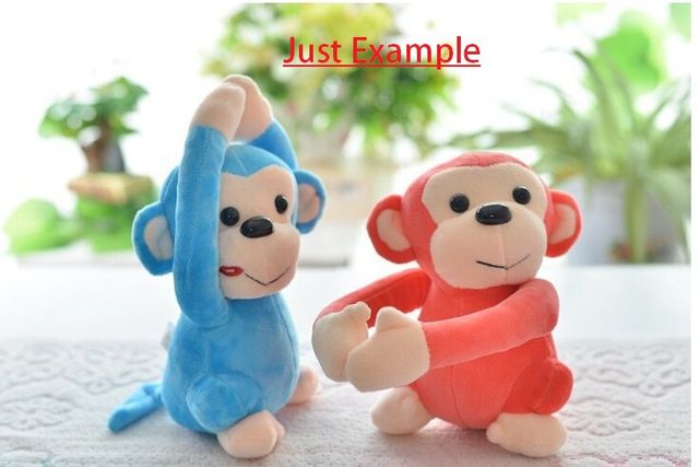 Babique Monkey's Cuddly Couple Soft Toys Plush Stuffed Teddy Bear for Kids Birthday Gift (Red)