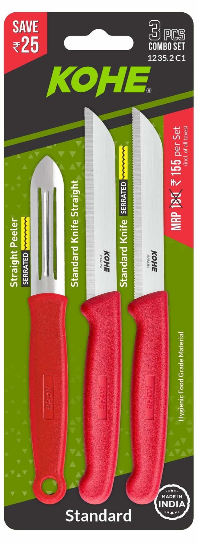 Kohe Serrated Knife I Asorted