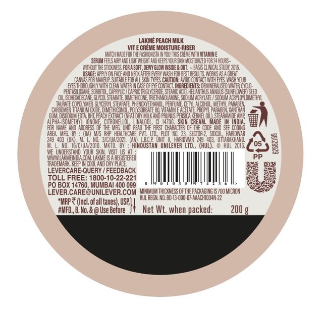 Lakme Peach Milk Soft Creme