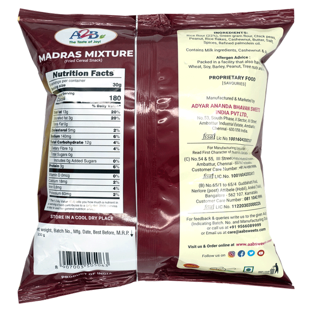 A2B Madras Mixture