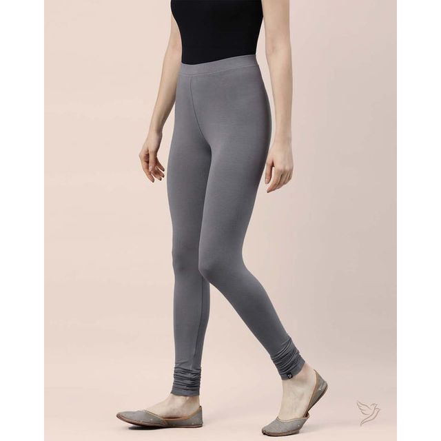 Twin Birds Women's Viscose Churidar Legging | 1503V | Steel Grey - S