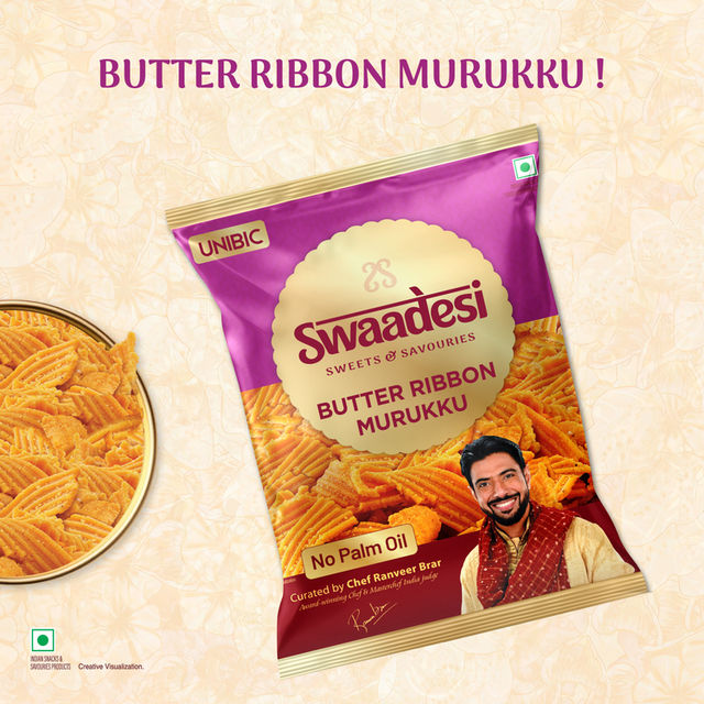 UNIBIC Swaadesi No Palm Oil Butter Ribbon Murukku