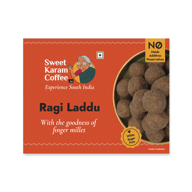 Sweet Karam Coffee Peanut Chikki Bites 150.0 Gram(150gms) & Sweet Karam Coffee Ragi Laddu - Healthy Snacks 150.0 Gram(150gms) Combo