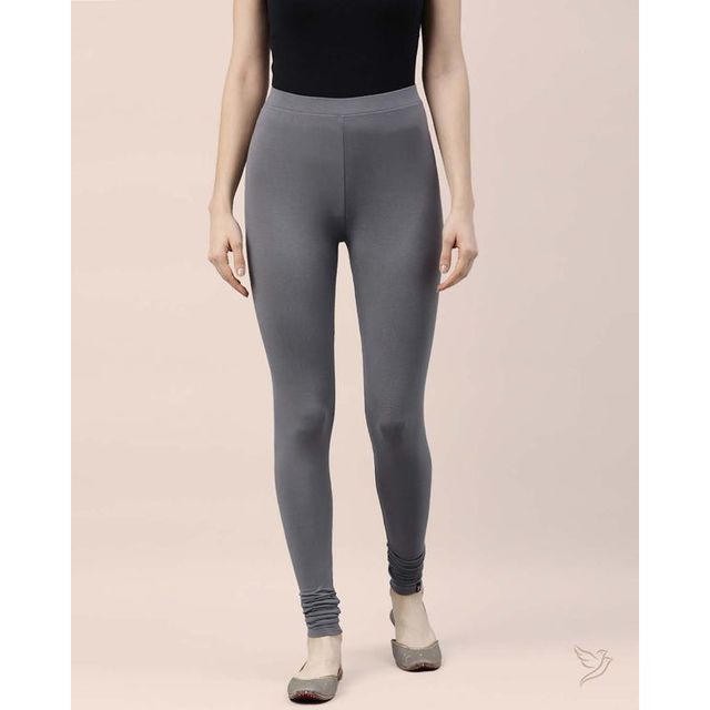 Twin Birds Women's Viscose Churidar Legging | 1503V | Steel Grey - S