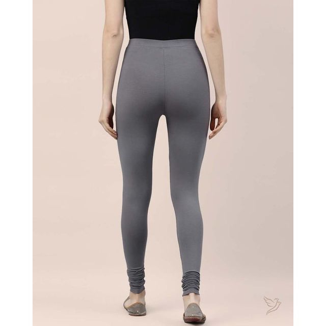 Twin Birds Women's Viscose Churidar Legging | 1503V | Steel Grey - S