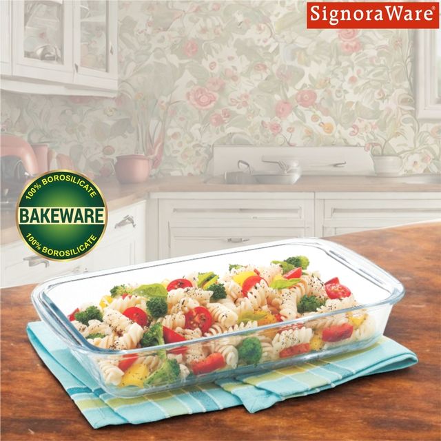 SignoraWare Bake 'N' Serve Rectangular Dish 1000 Ml | 1306 Clear