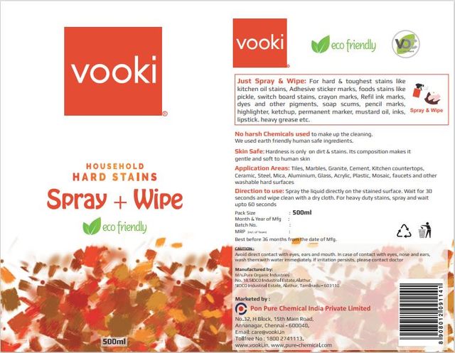 Vooki Hard Stains Spray Wipe