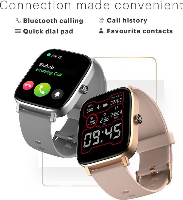 Noise Colorfit Icon 2 Smartwatch  Women's Edition with Bluetooth Calling | 1.8" Display | SpO2 Sensor - Rose Pink