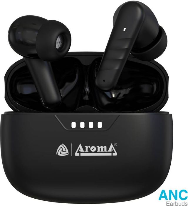 Aroma Nb138 Ascrow - 70 Hours Playback|Tws|Fast Charing |Anc With 32Db Noise Cancellation|Black
