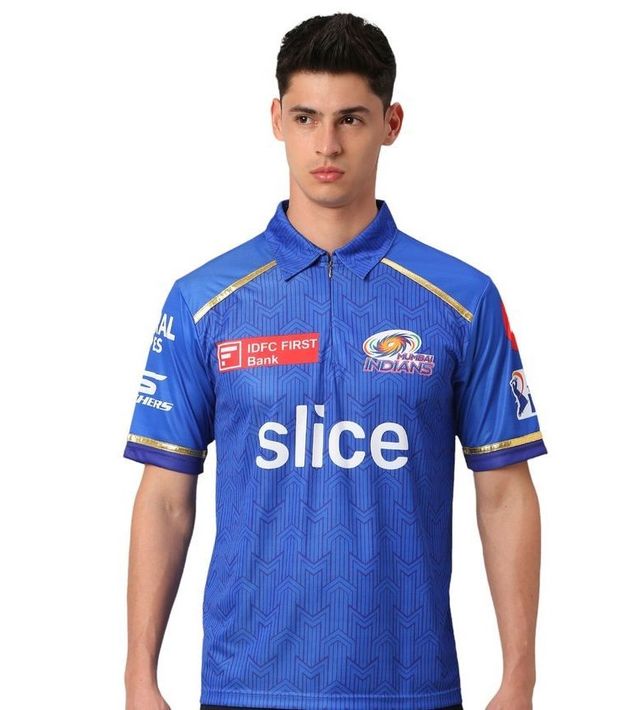 PlayR MI - IPL Fan Men's 100% Polyester Jersey - L