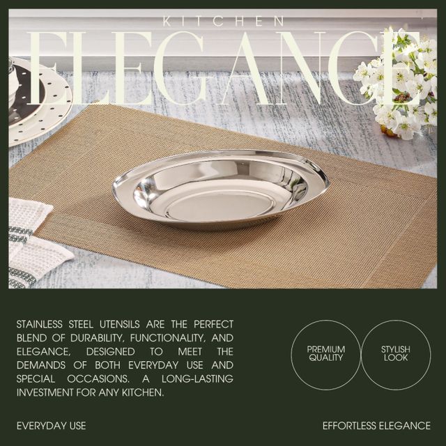 Jenosn Stainless Steel Oval Tray 19 Cm