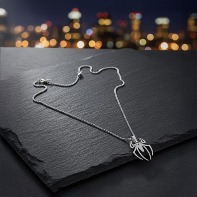 The Opal Factory Men's Jewelry Spider Pendant with Chain - Buy at