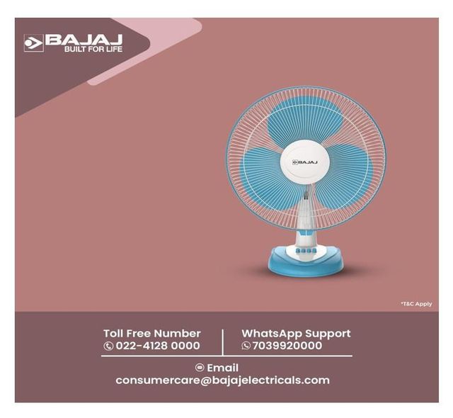 Bajaj Frore Neo Table Fan - Assorted