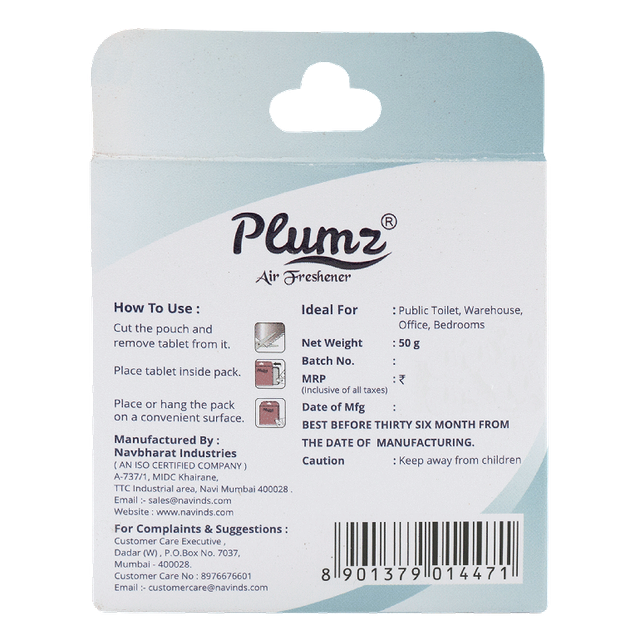 Plumz Bathroom Air Freshener Blocks Mesmerising Jasmine 50 g Combo