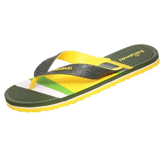 Bahamas Slippers BHG-102 Olive Yellow For Men | 9 UK
