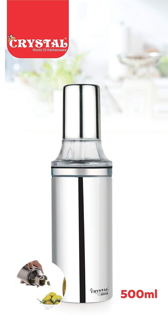 Crystal Stainless Steel Oil Pourer/Dispenser , 500 Ml
