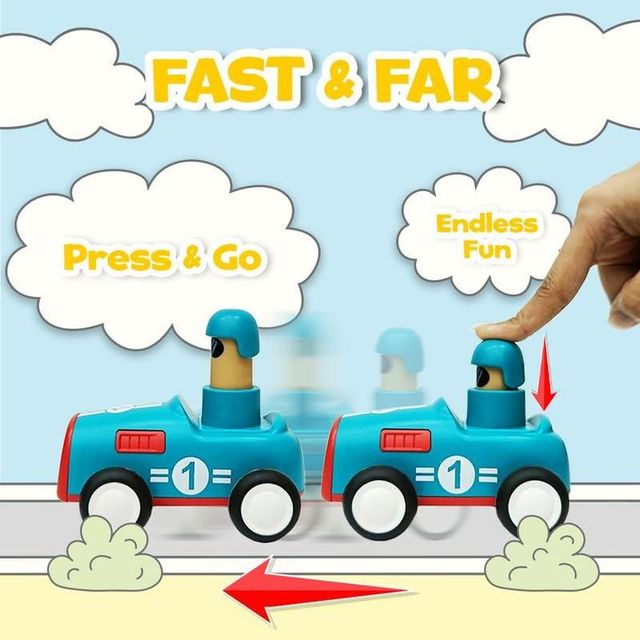 ToyBharat Press n Go Baby Toys Car for Kids Pull Back Car Toys