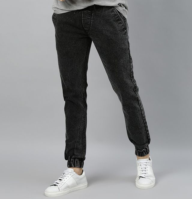 Urbano Fashion Men's Jogger Jeans Slim Fit Stretchable | Black | 36