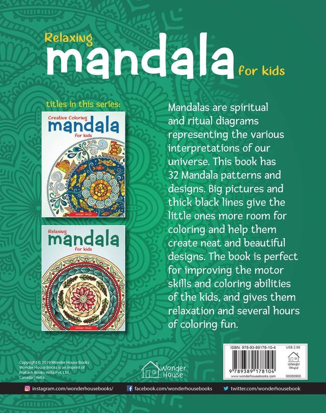Relaxing Mandala For Kids : Coloring Book To Improve Concentration And Relaxation