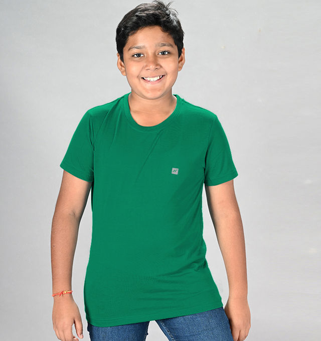 Lux Nitro Kids Round Neck T-shirt | Peacock Green - XXL