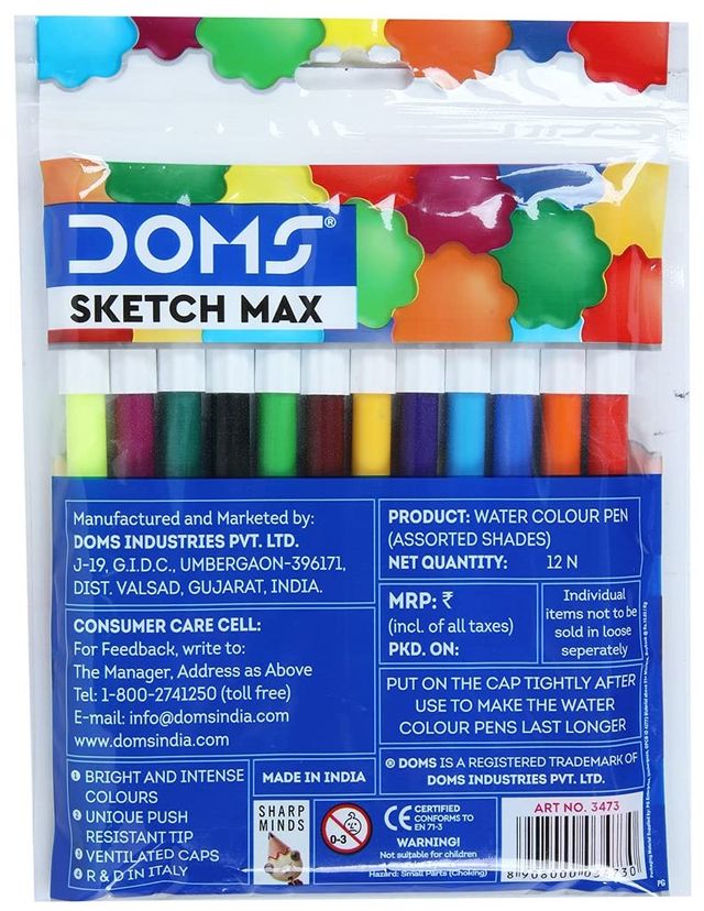 Doms Water Color Pens Sketch 14 Shades Max