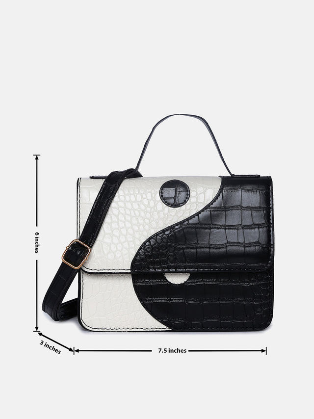 Haute Sauce Women's Textured PU 2 L Satchel | Multicolour